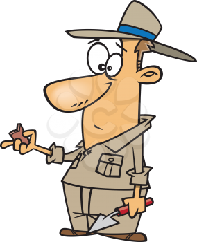 Royalty Free Clipart Image of an Archaeologist