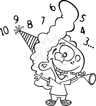 Royalty-free clipart image for New Years