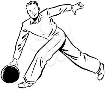Royalty Free Clipart Image of a Bowler