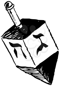 Royalty Free Clipart Image of a Dreidel