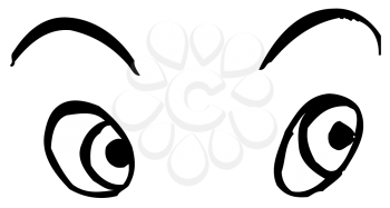 Royalty Free Clipart Image of Round Eyes