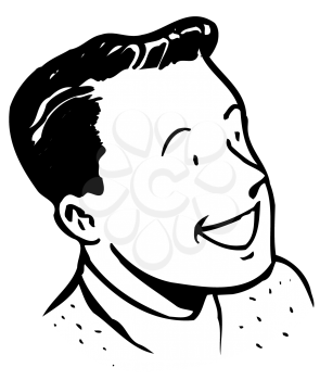 Royalty Free Clipart Image of
a Happy, Handsome Young Man