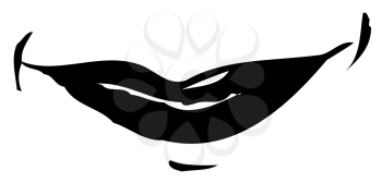 Royalty Free Clipart Image of a Demure Mouth