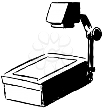 Royalty Free Clipart Image of an Overhead Projector