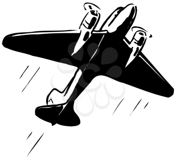 Royalty Free Clipart Image of a Plane