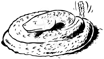 Royalty Free Clipart Image of a Rattlesnake