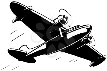 Royalty Free Clipart Image of a Seaplane