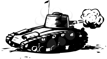 Royalty Free Clipart Image of a Tank