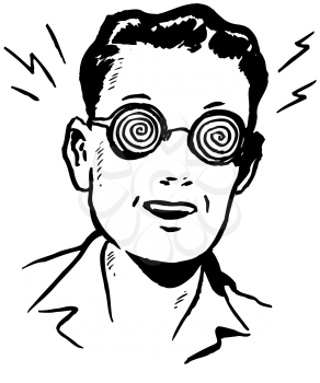 Royalty Free Clipart Image of X-ray Glasses