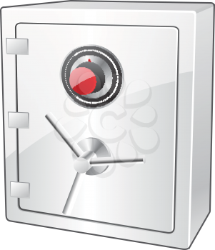 Royalty Free Clipart Image of a Safe