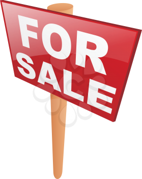Royalty Free Clipart Image of a Real Estate Sign