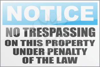 Trespassing Clipart