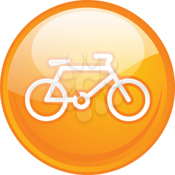 Royalty Free Clipart Image of a Bicycle Trail Sign