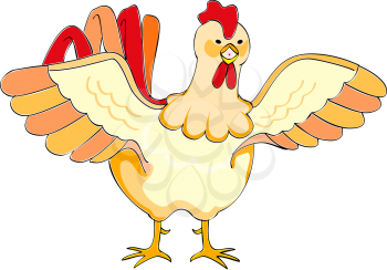 Royalty Free Clipart Image of a Rooster