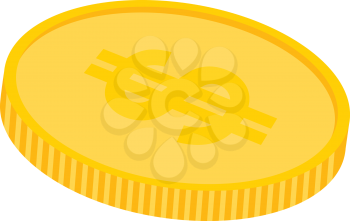 Royalty Free Clipart Image of a Gold Coin
