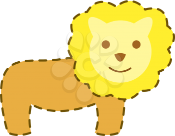 Royalty Free Clipart Image of a Cutout Lion