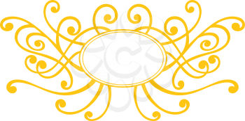 Royalty Free Clipart Image of a Frame With Flourishes