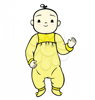 Royalty Free Clipart Image of a Baby