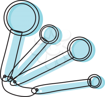 Royalty Free Clipart Image of Measuring Spoons