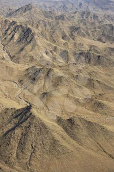 Royalty Free Photo of an Aerial View of Desert Mountains