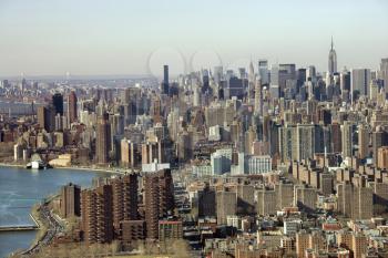 Royalty Free Photo of an Aerial View of Manhattan in New York City