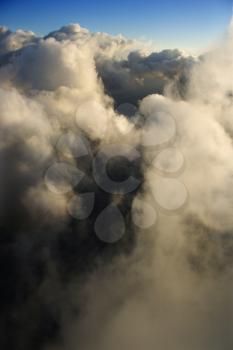 Royalty Free Photo of Above Clouds View With Blue Sky