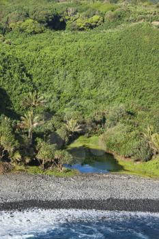 Royalty Free Photo of an Aerial of Maui, Hawaii Landscape