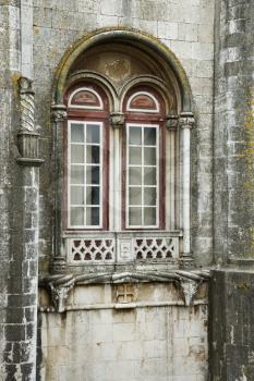 Royalty Free Photo of an Exterior View of Building Windows in Lisbon, Portugal