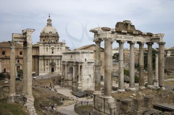 Royalty Free Photo of Roman Forum Ruins in Rome, Italy