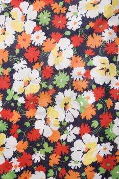 Royalty Free Photo of a Close-up of a Vintage Floral Fabric