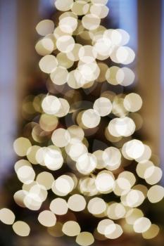 Royalty Free Photo of Blurred Christmas Tree Lights