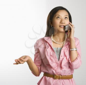 Royalty Free Photo of a Woman Talking on Her Cellphone