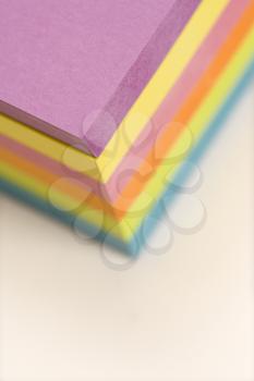 Royalty Free Photo of a Stack of Colorful Sticky Notes