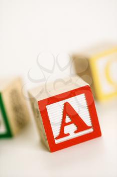 Royalty Free Photo of a Selective Focus of Alphabet Blocks