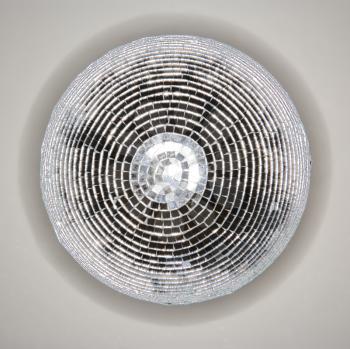 Royalty Free Photo of a Mirrored Disco Ball Hanging from the Ceiling