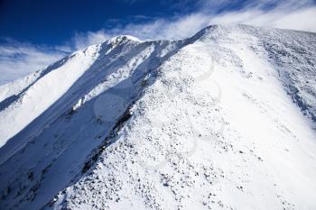 Royalty Free Photo of an Aerial Scenic of Snowy Sangre De Cristo Mountains, Colorado, United States in Winter