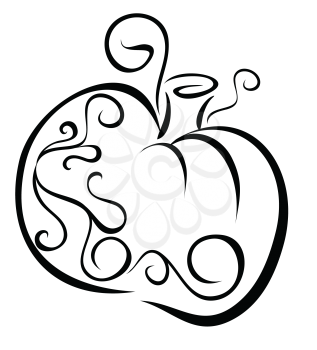 Royalty Free Clipart Image of a Pumpkin