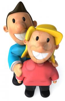 Royalty Free Clipart Image of a Couple