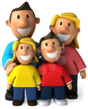 Royalty Free Clipart Image of a Family