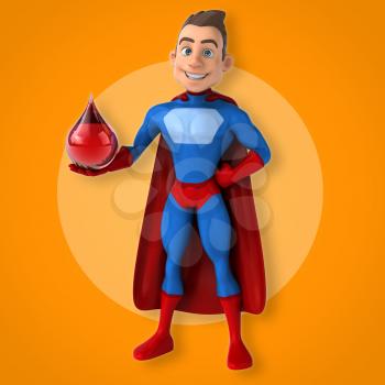 Fun superhero - 3D Illustration