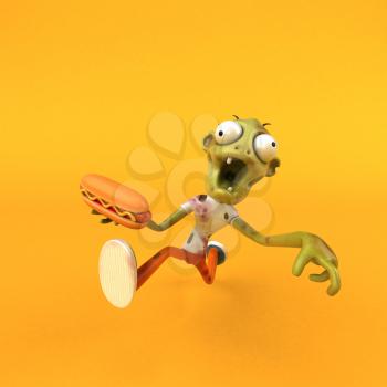 Fun zombie - 3D Illustration