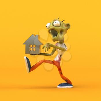 Fun zombie - 3D Illustration