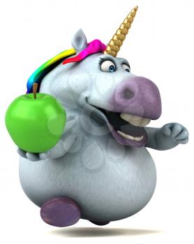 Fun unicorn - 3D Illustration