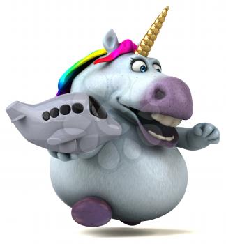 Fun unicorn - 3D Illustration