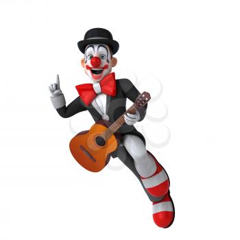 Fun 3D illustration of a fun clown