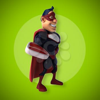 Fun superhero - 3D Illustration