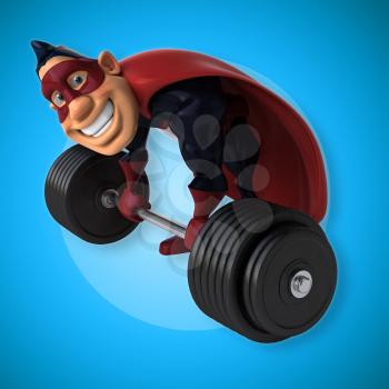 Fun superhero - 3D Illustration