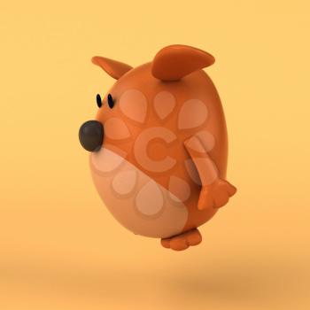 Cartoon dog - 3D Illustration