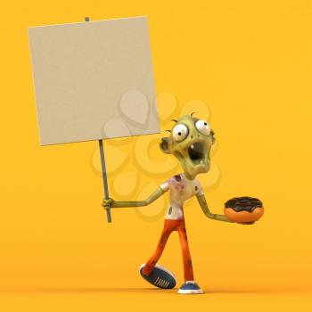 Fun zombie - 3D Illustration