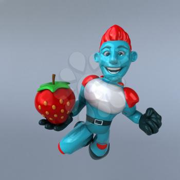 Red Robot - 3D Illustration